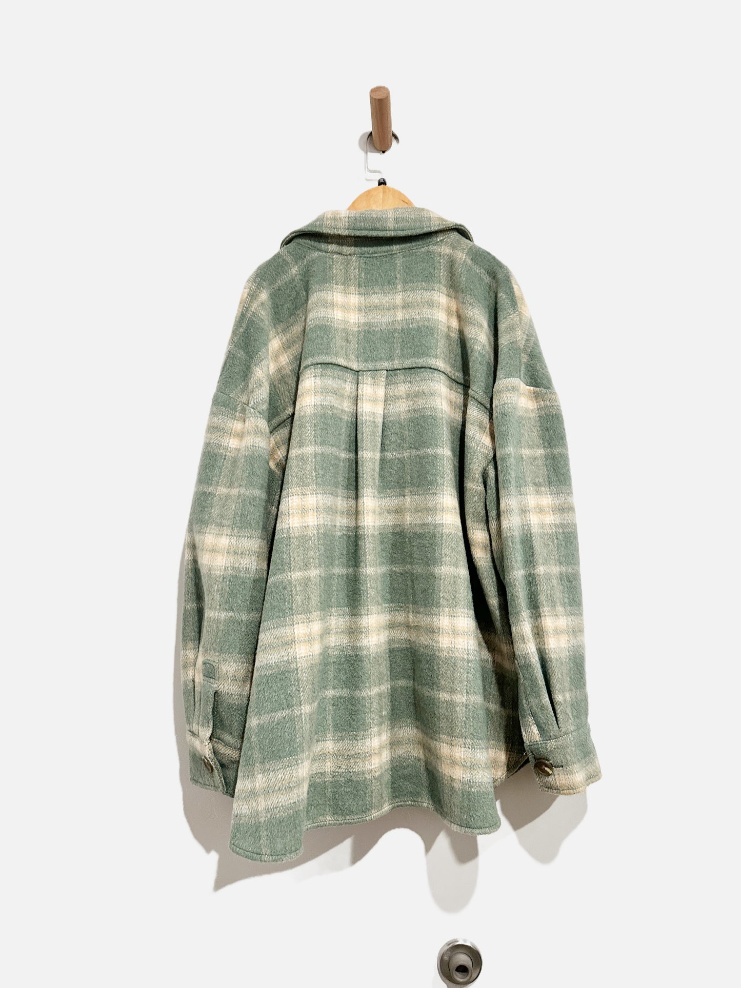 BP Green Plaid Shacket - 1X