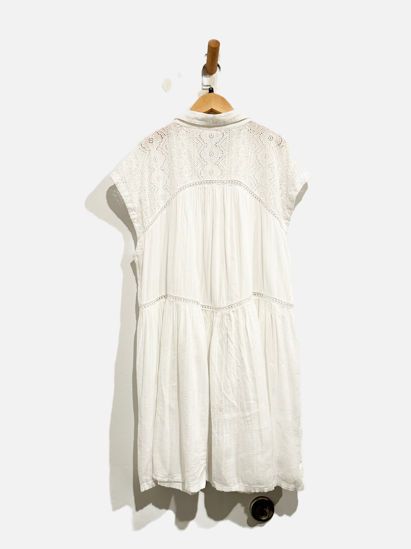 Lucky Brand White Embroidered Mini Dress - XL