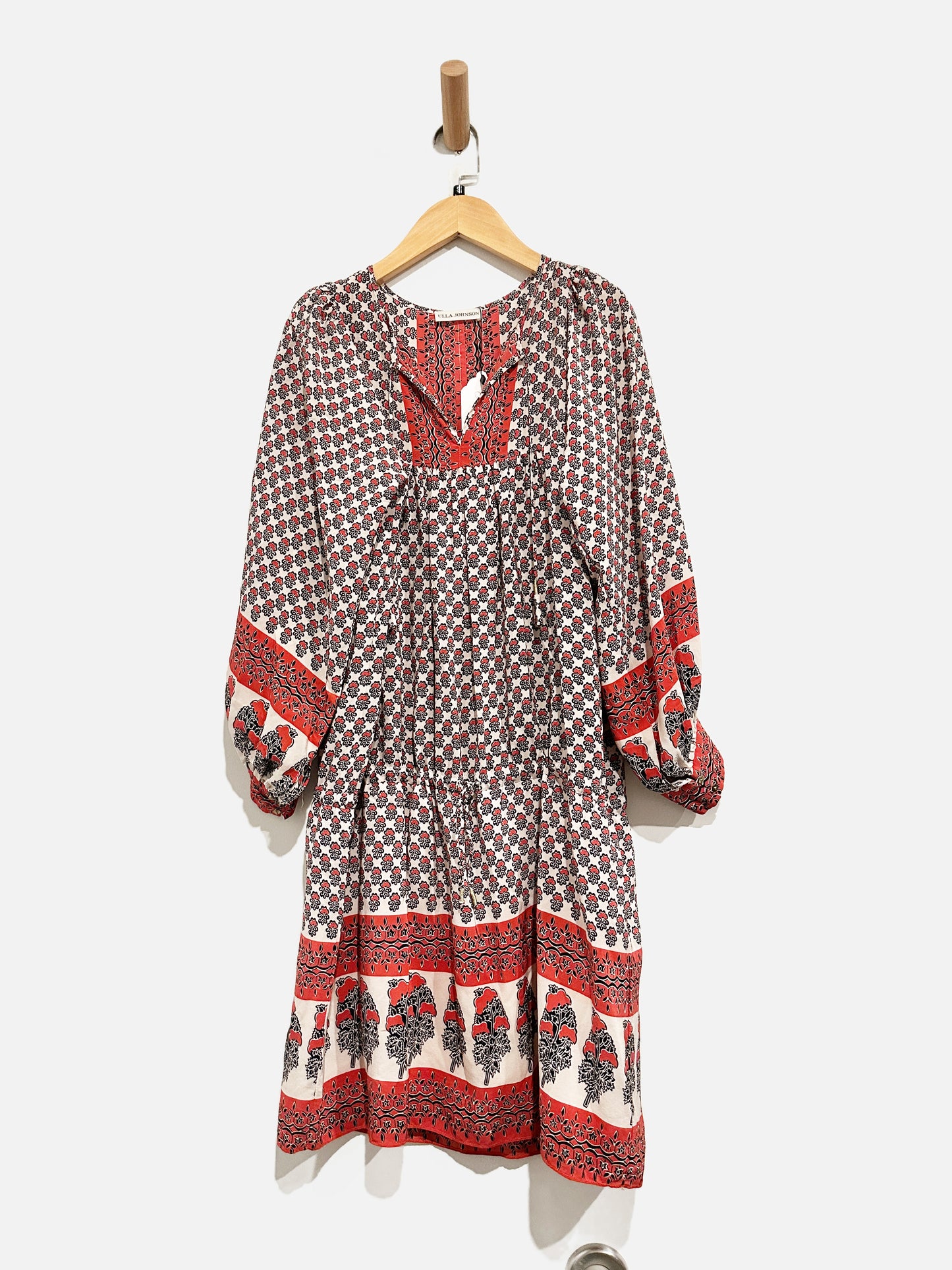 Ulla Johnson Red and Cream Floral Mini Dress - 2
