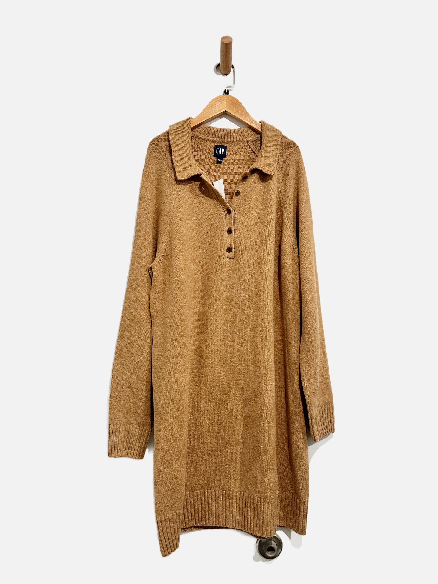Gap Brown Polo Sweater Dress - Large