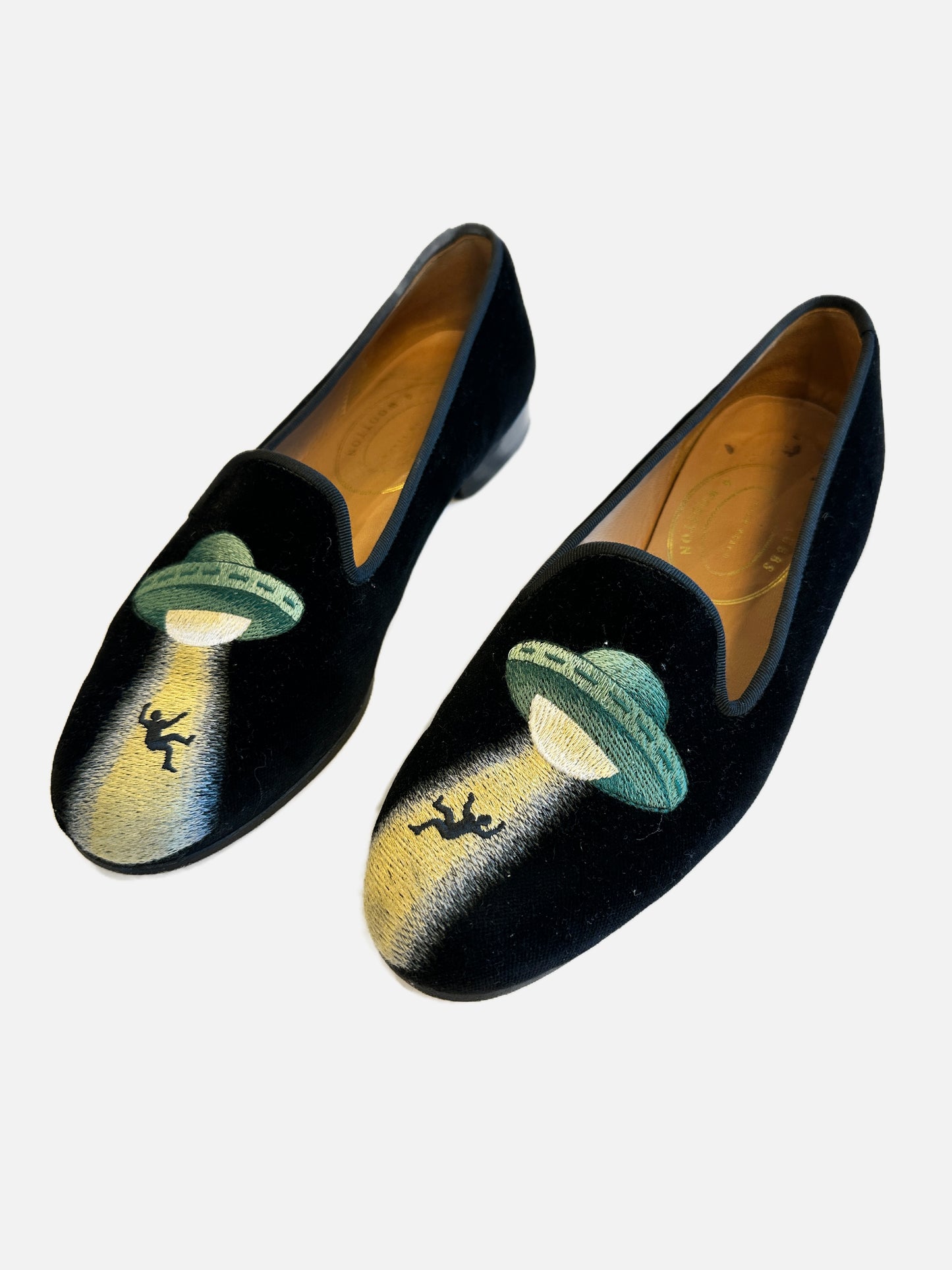 Stubbs & Wootton UFO Velvet Loafers - 9.5