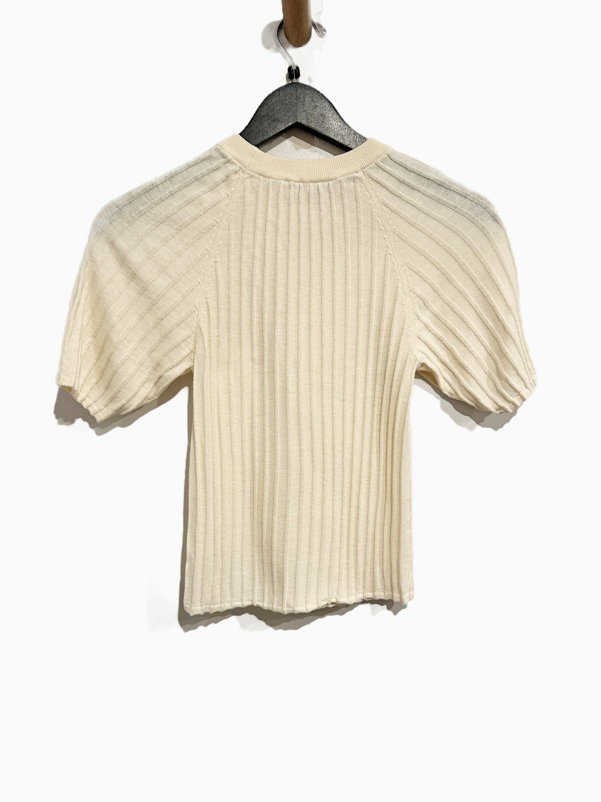Free People Crewneck Rib Sweater in Ivory - XS