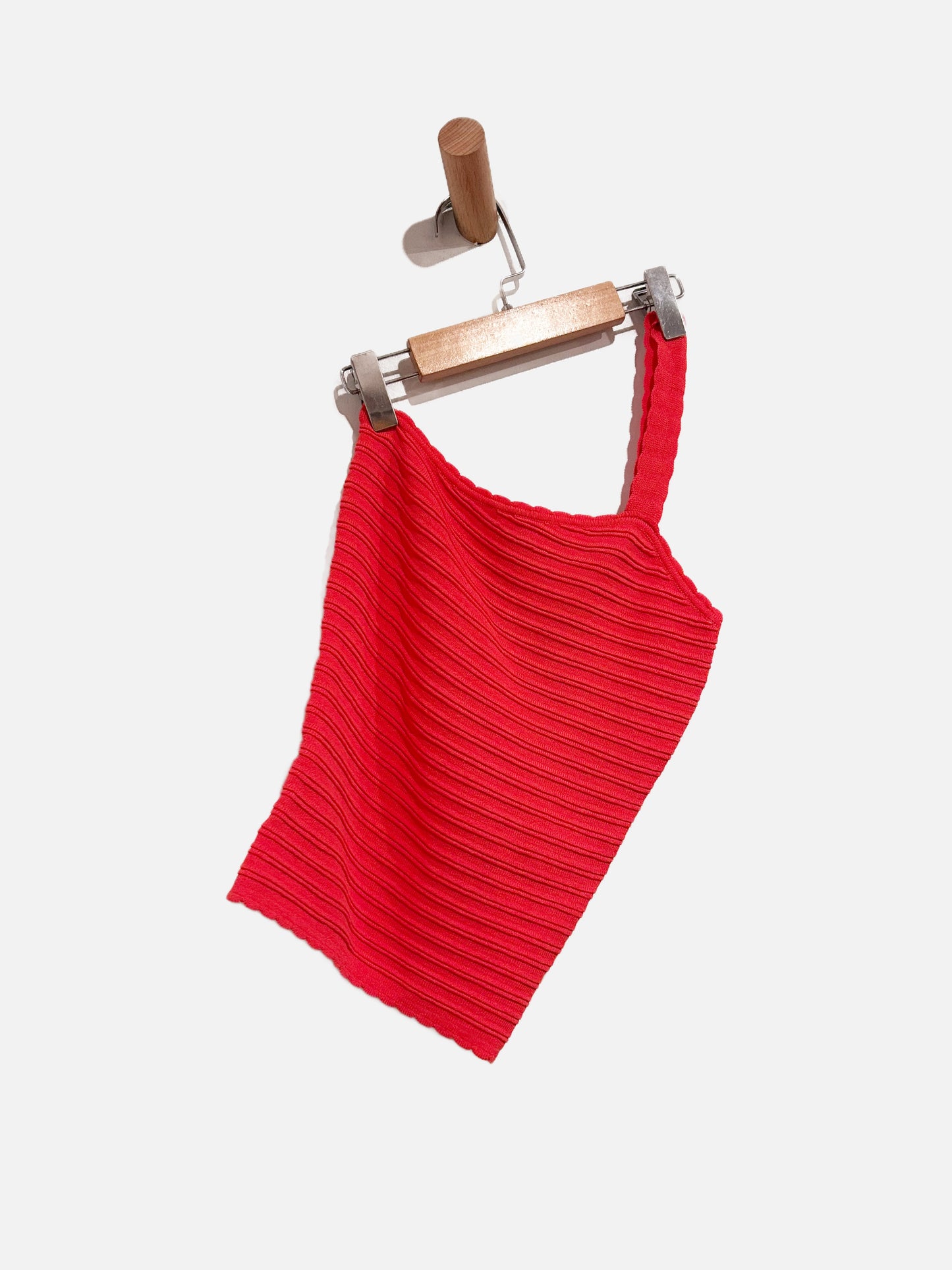 Superdown One Shoulder Tank in Watermelon - XS