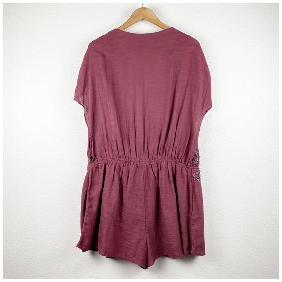 Free People Weila Romper in Pomegranate Size Large