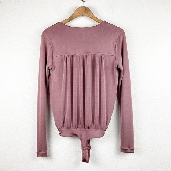 Free People Turnt Bodysuit in Mauve Woods Size Small