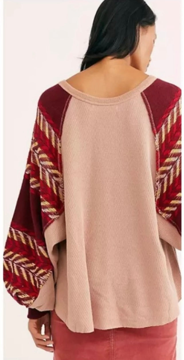 Free People Rainbow Dreams Knit Top - Small