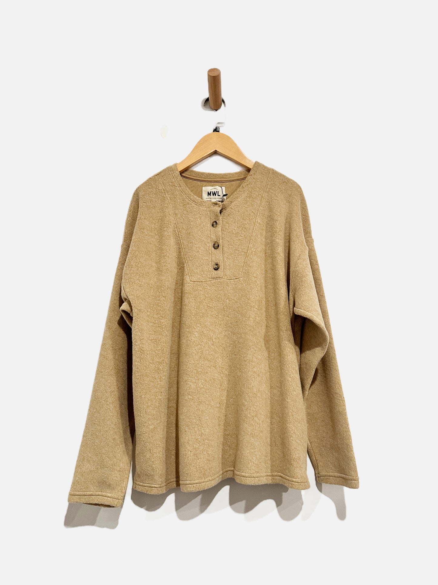 Madewell Vincent Brushed Henley- Small