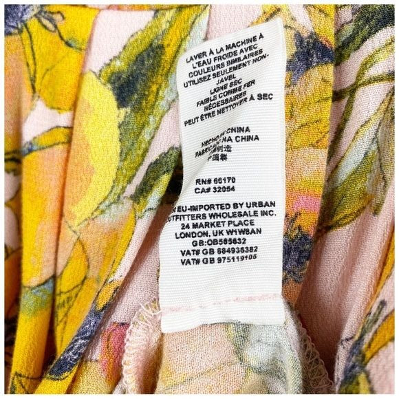 Free People Tegan Printed Floral Pleated Dress Size 4
