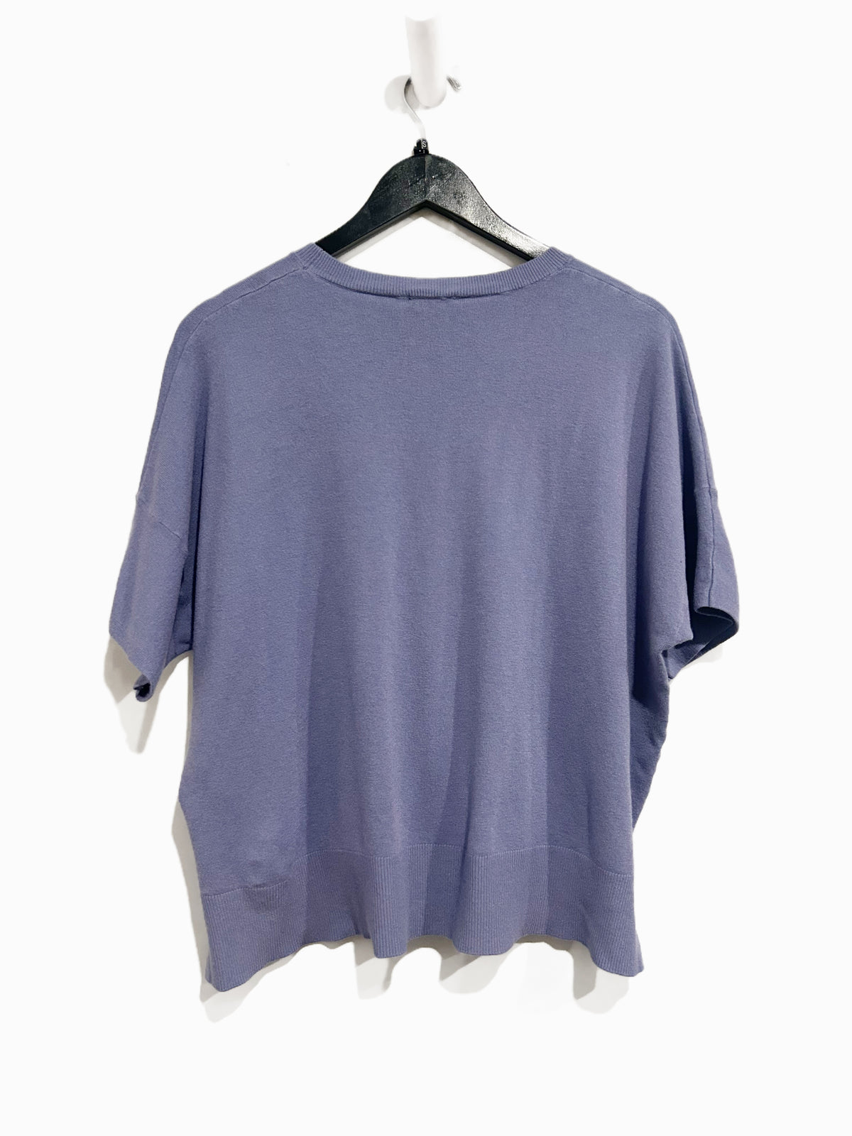 Splendid Boxy Short Sleeve Sweater Top in Periwinkle - Small