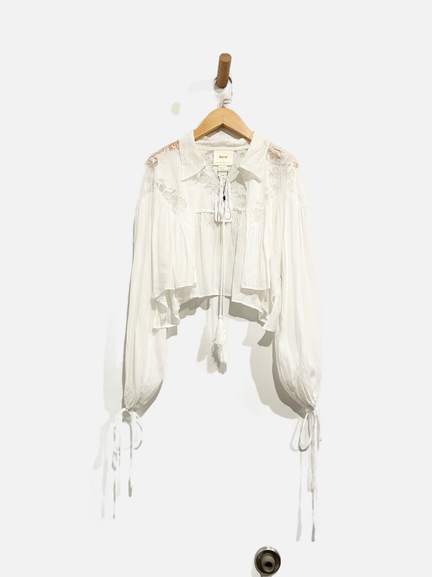 Anthropologie Maeve Cropped Lace Shrug - 0S