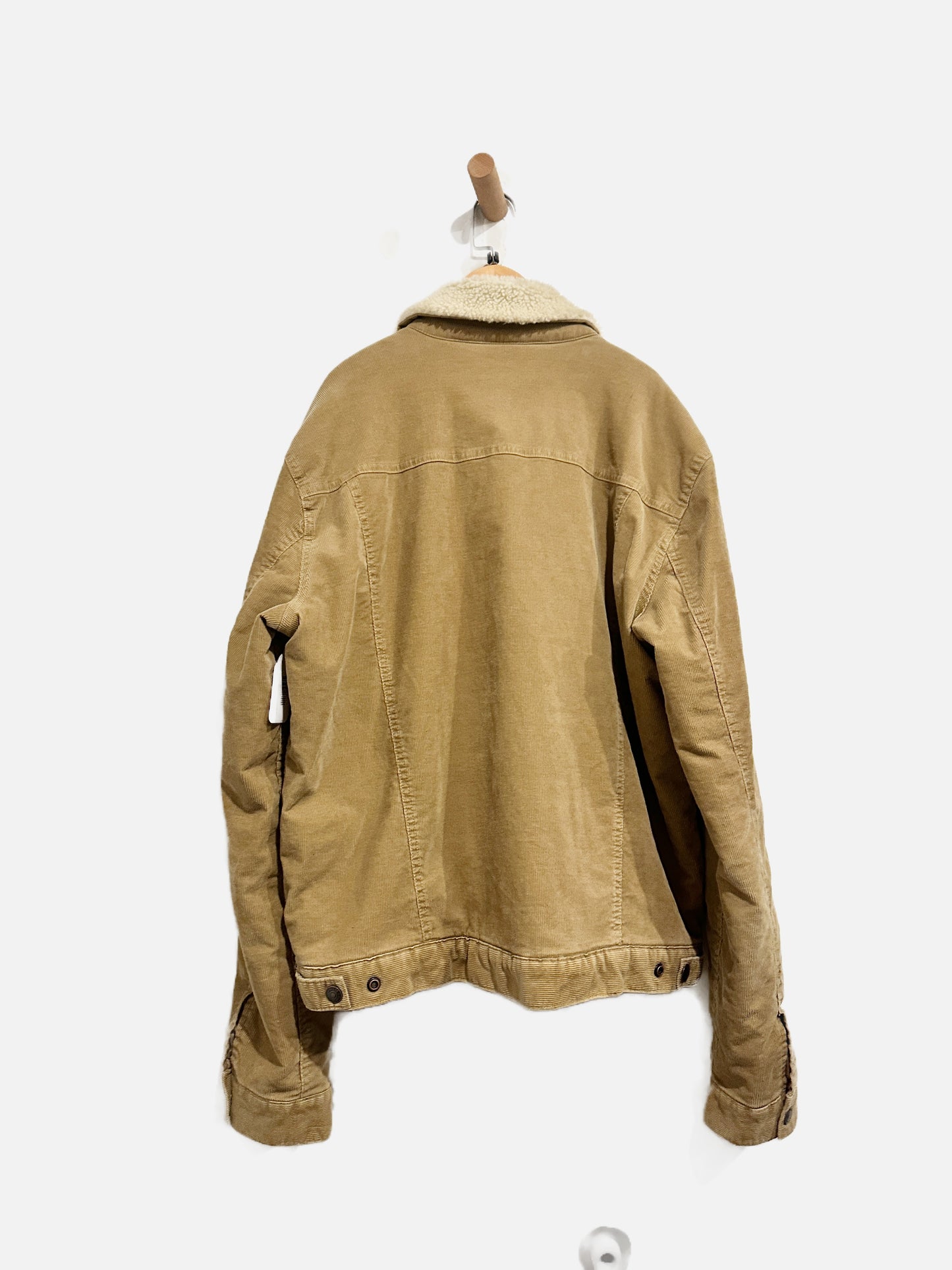 Gap Men’s Brown Corduroy Shearling Jacket - Large