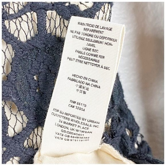 Free People Back to Black Crochet Dress Size 4