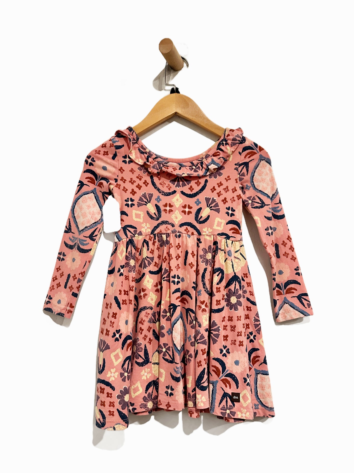 Tea Pink Floral Dress - 4