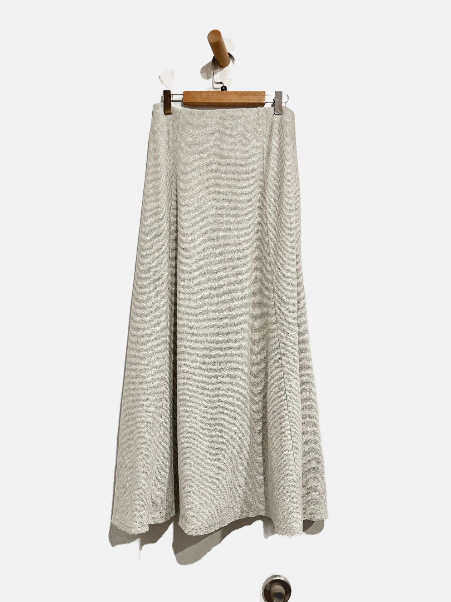 Zara Silver Knit Midi Skirt - Small