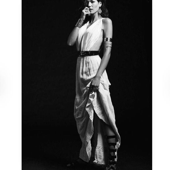 Jen’s Pirate Booty for Free People Cream Gauze Maxi Dress Size Medium
