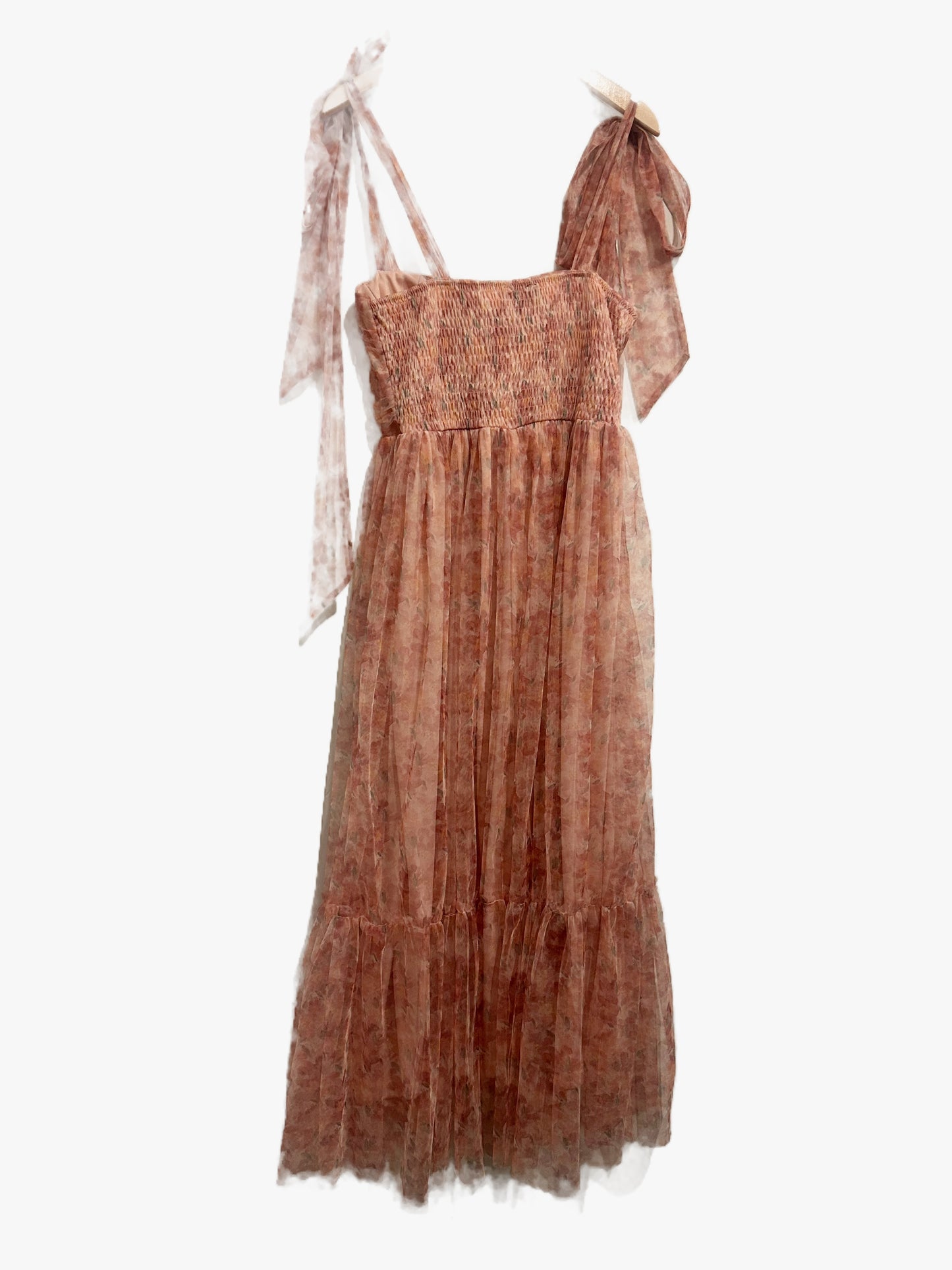 Vici Viah Pink Floral Midi Dress - Small