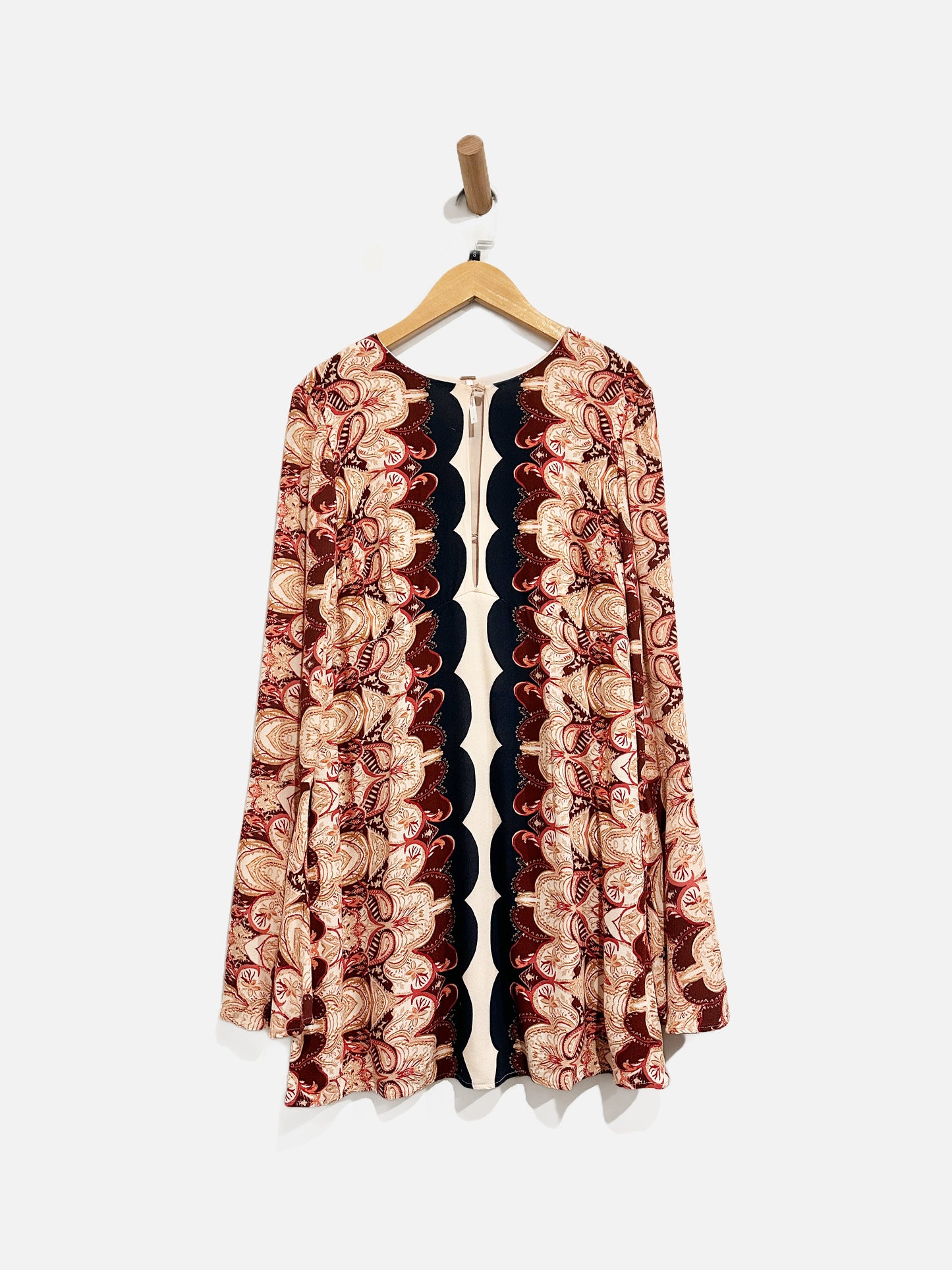Free People Pink Pattern Bell Sleeve Tunic - 4