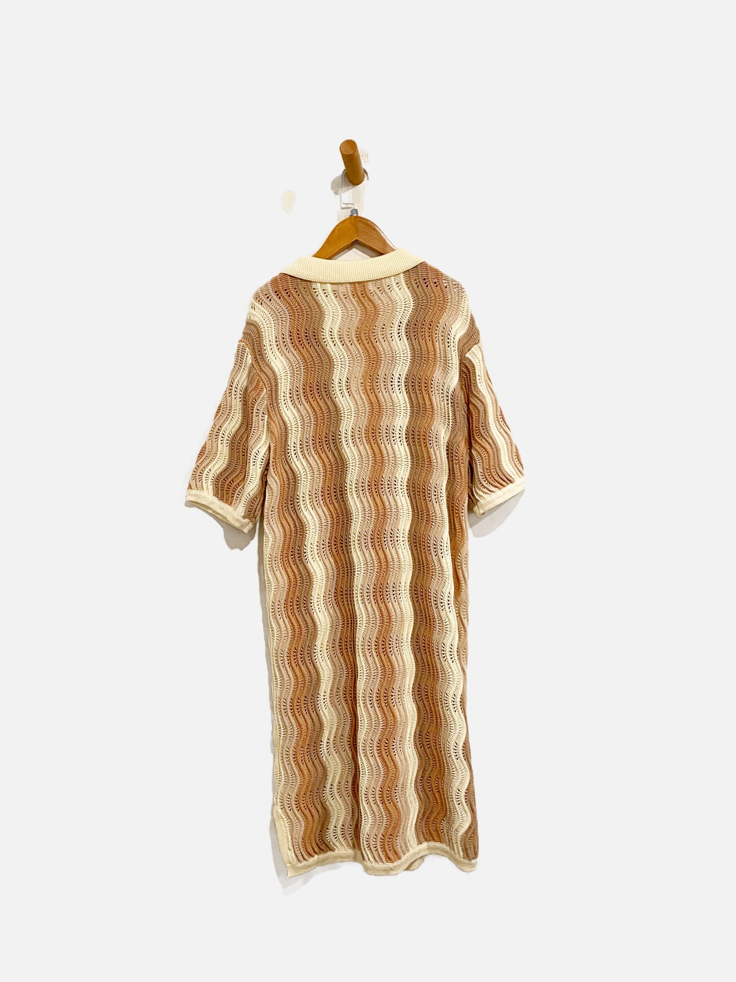 Heartloom Cream/Tan Sweater Mini Dress - Large