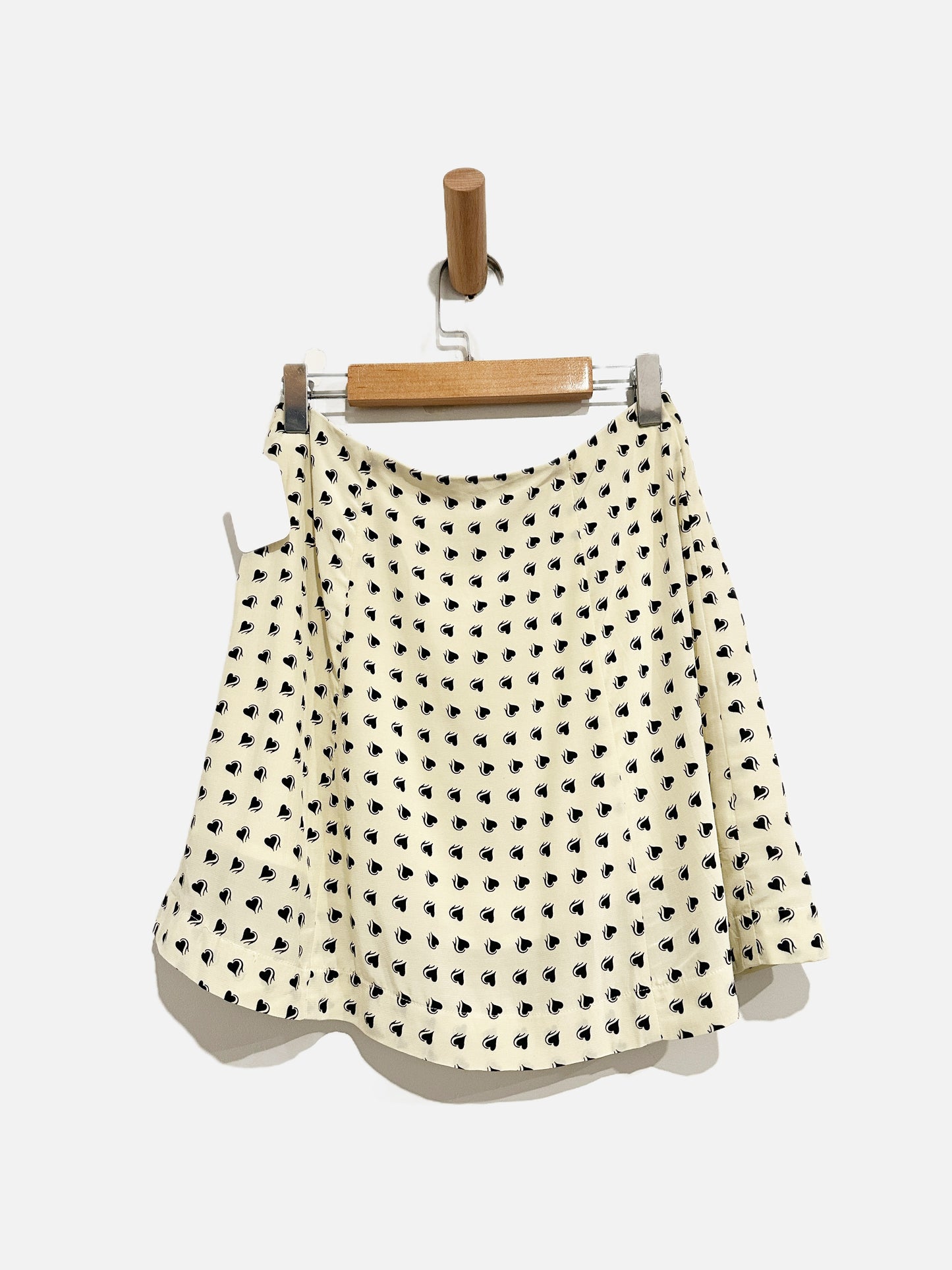 For Love and Lemons White Heart Mini Skirt