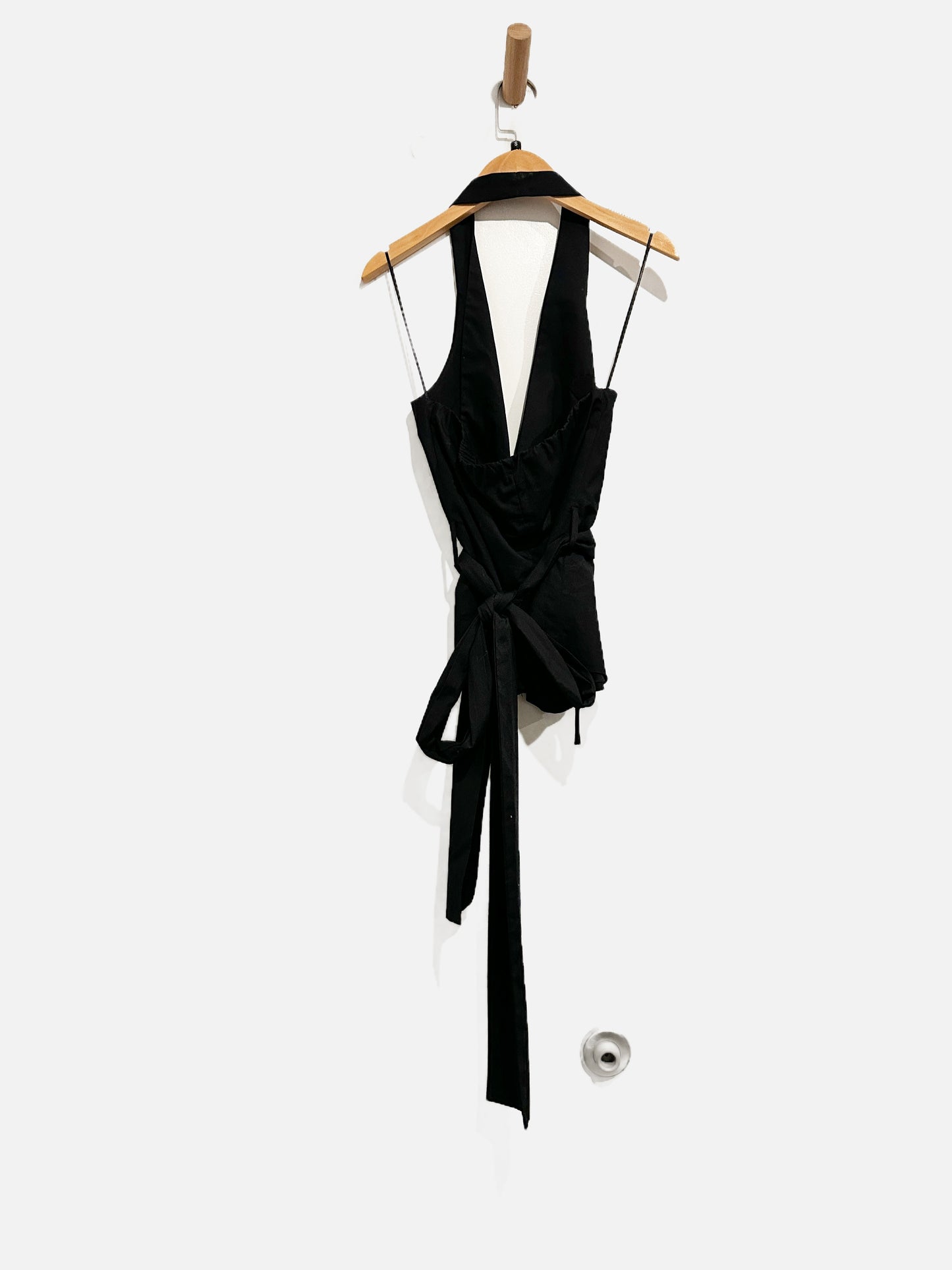 Zara Black Tie Halter Top - Small