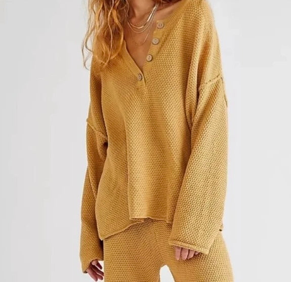 Free People Beach Orange Sweater - Medium