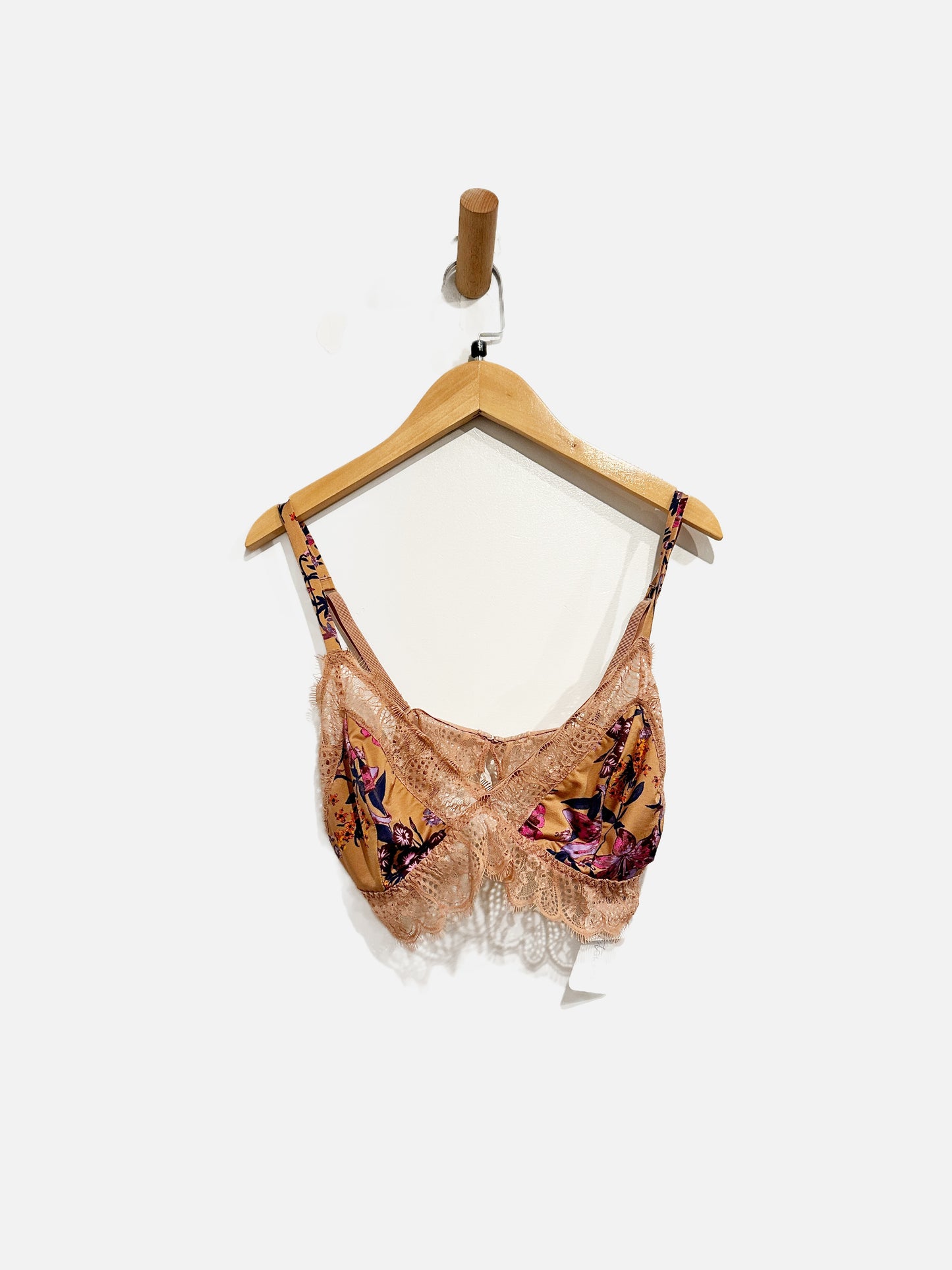 Free People Pink Floral Bralette - Small