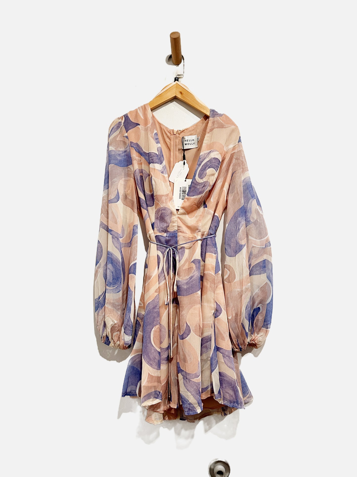 Hello Molly NWT Pink and Purple Long Sleeve Dress- Medium