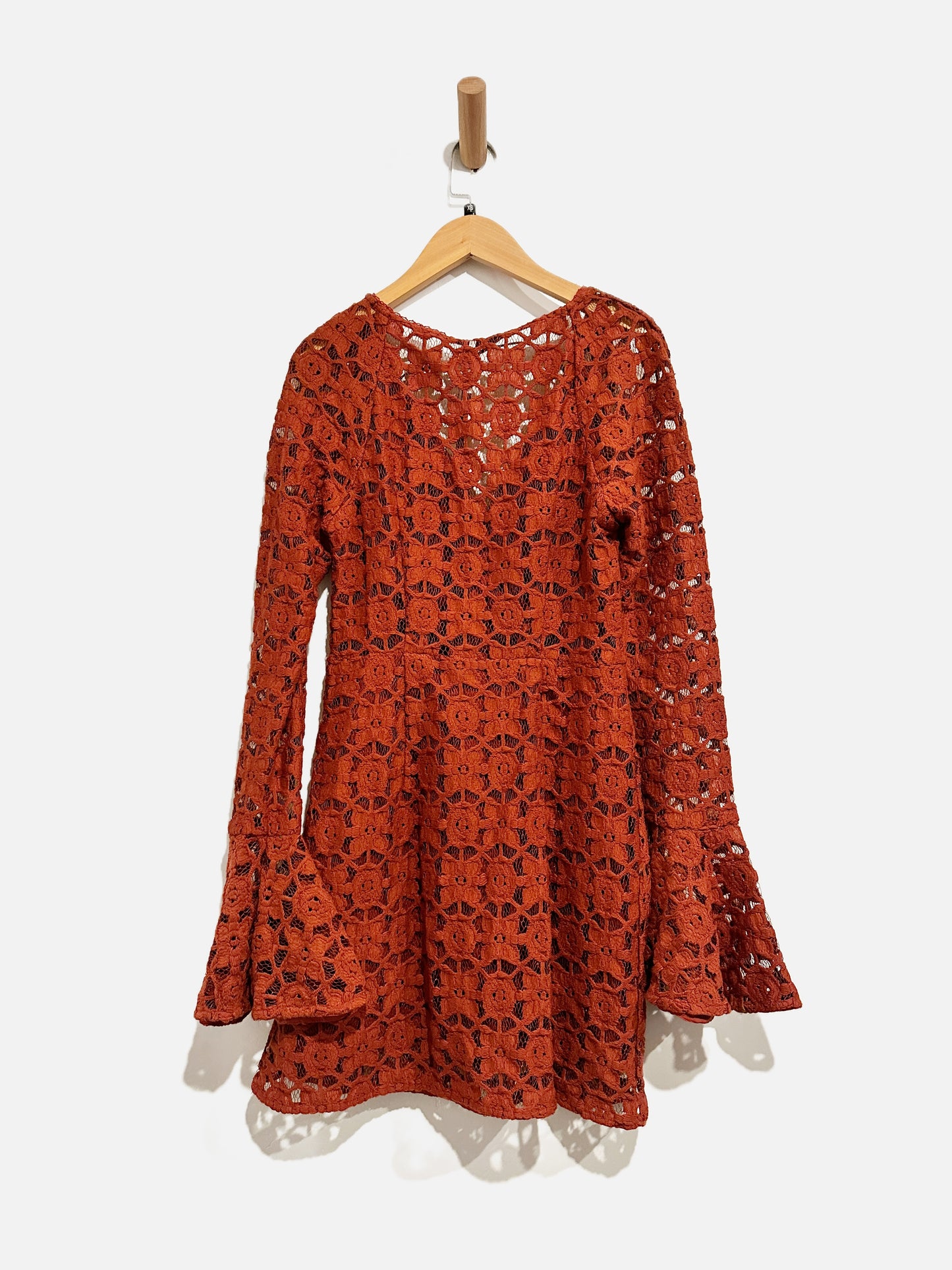 Free People Back to Terracotta Lace LS Dress - 2