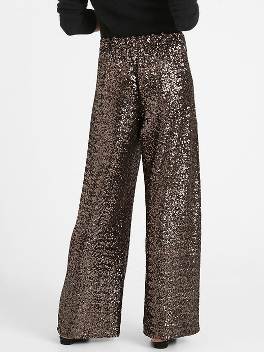 Banana Republic Gold Sequin Pants - Small