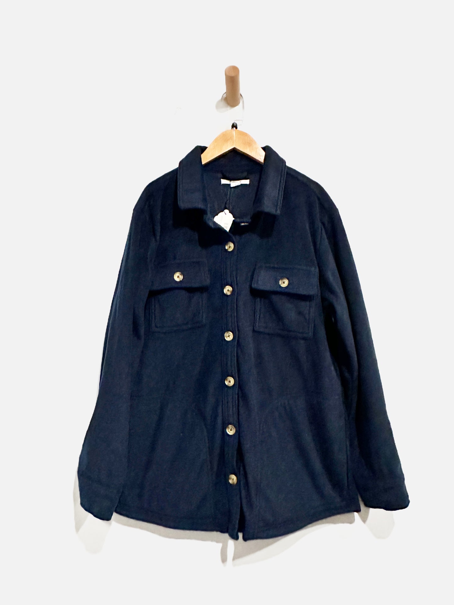 O’Neill Navy Fleece Oversized Shacket - Small