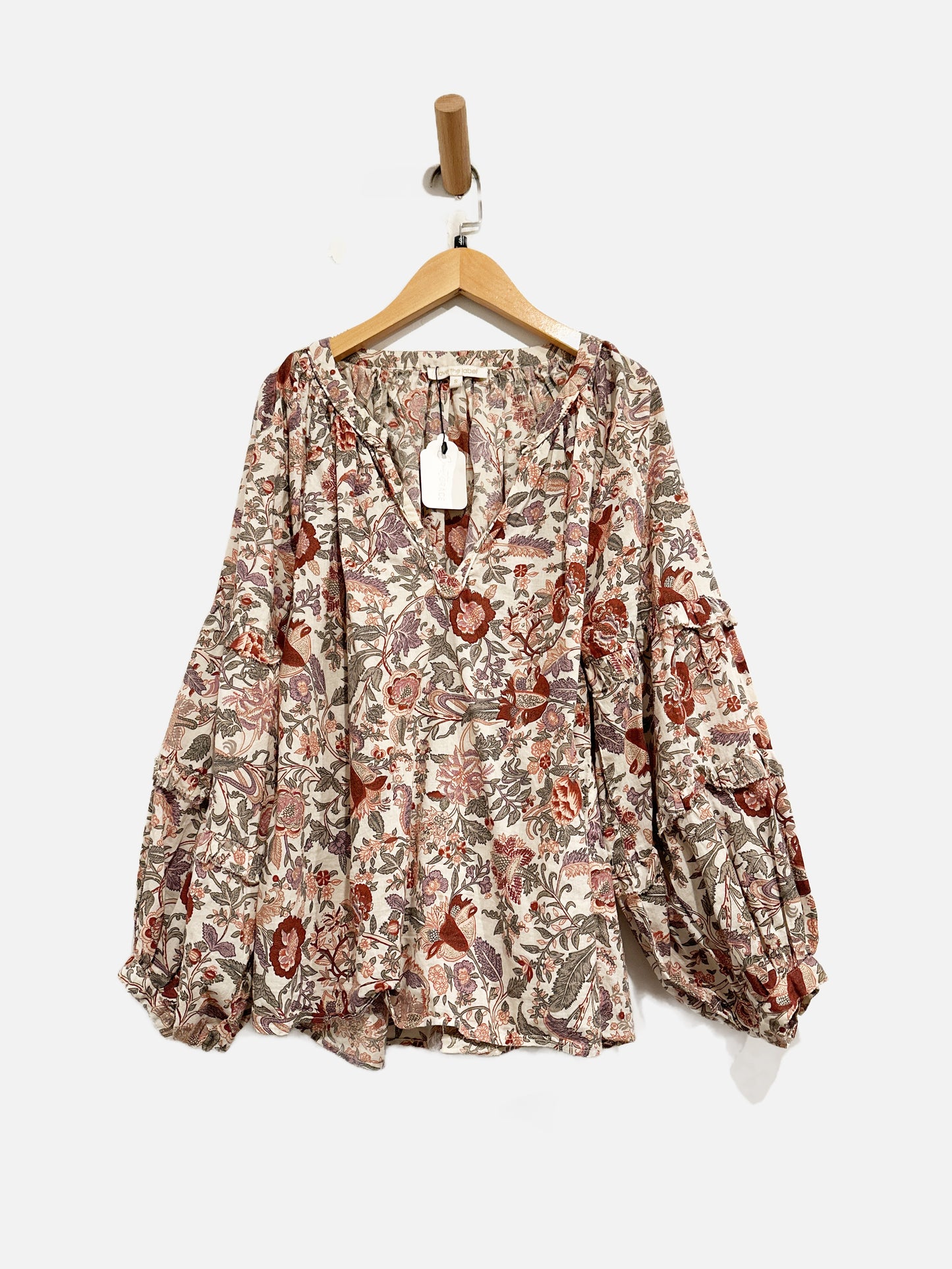 Love the Label Floral Puff Sleeve Blouse - Small