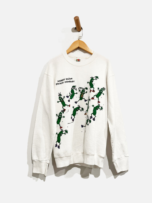 Fruit of the Loom Vintage White Pickle Sweatshirt - Small