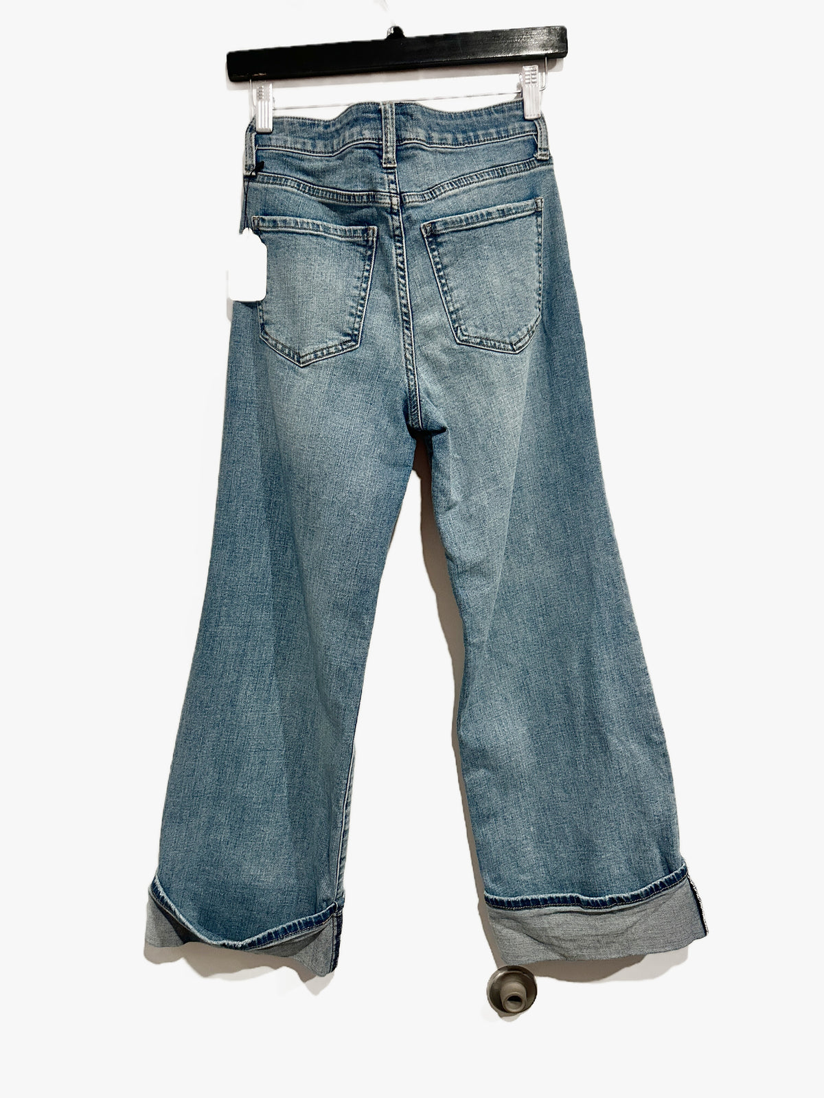 Kut Meg Cuffed Mid-Rise Wide Leg Jeans - 0