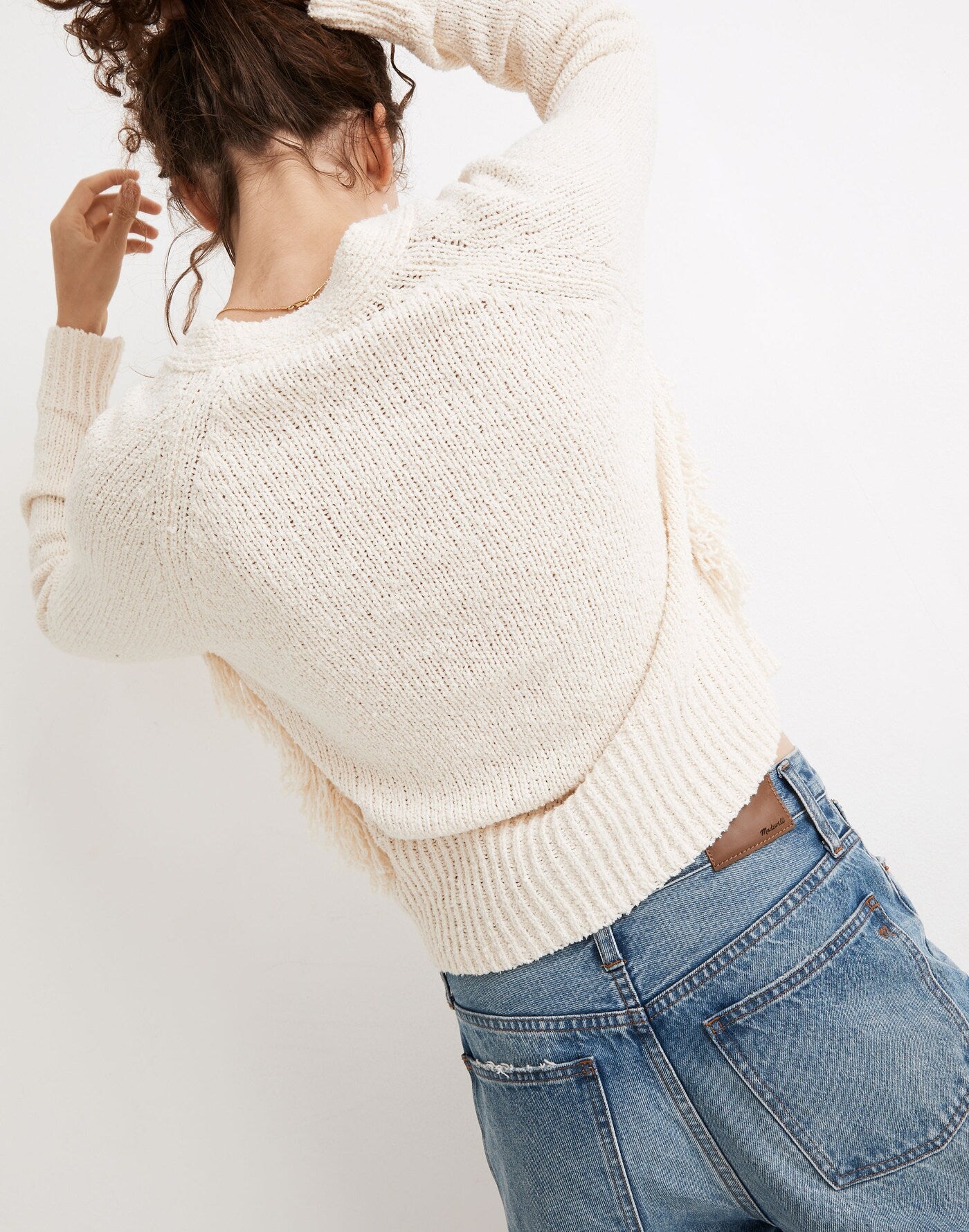 Madewell Cream Fringe Cardigan - Medium