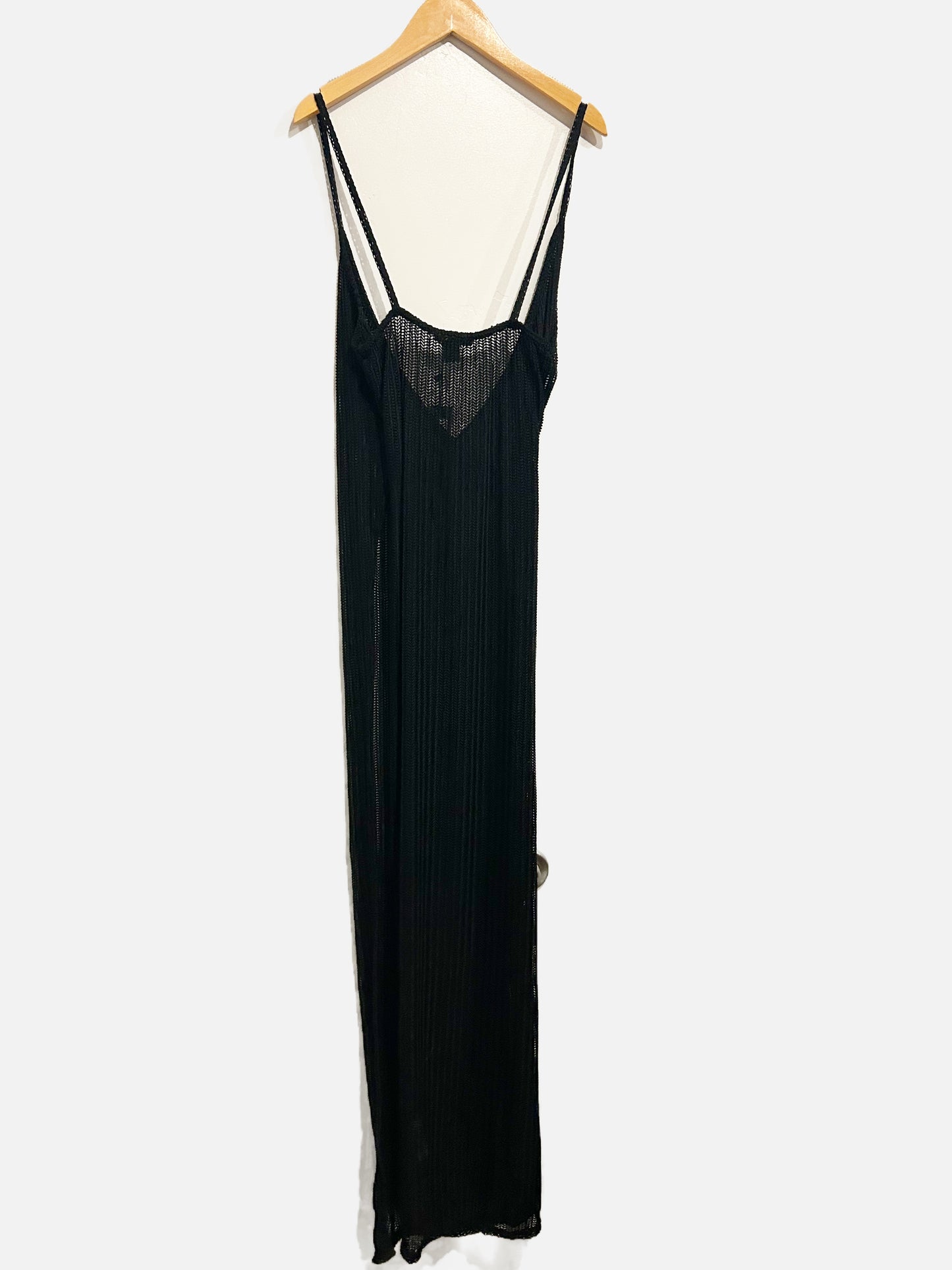 Pretty Little Thing Black Beach Mesh Dress - 8