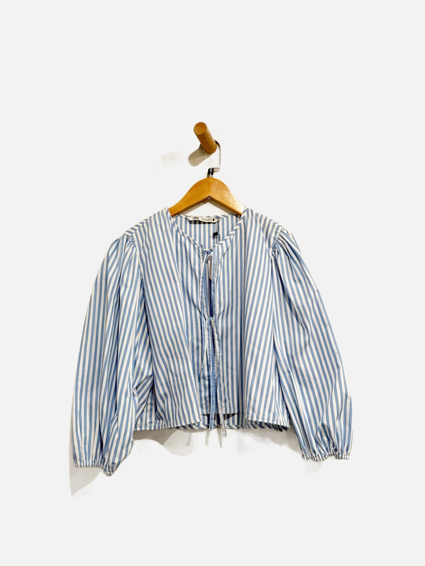 Zara Blue Stripe Blouse- Large