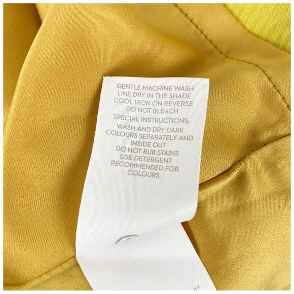 Boden Yellow Corduroy Mini Skirt Size 8