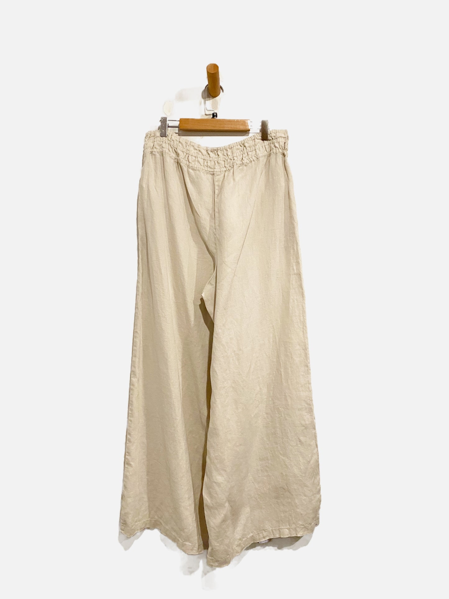 Anthropologie Tan Linen Wide Leg Pants - MT