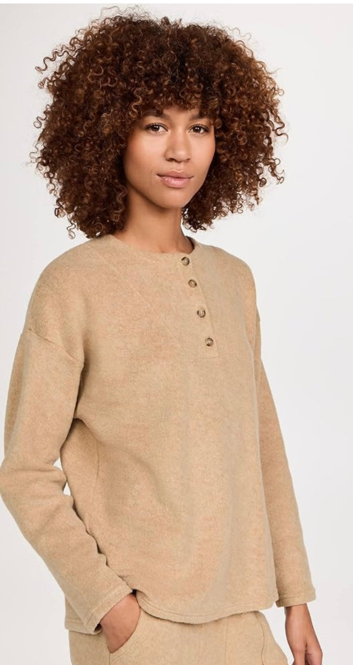 Madewell Vincent Brushed Henley- Small