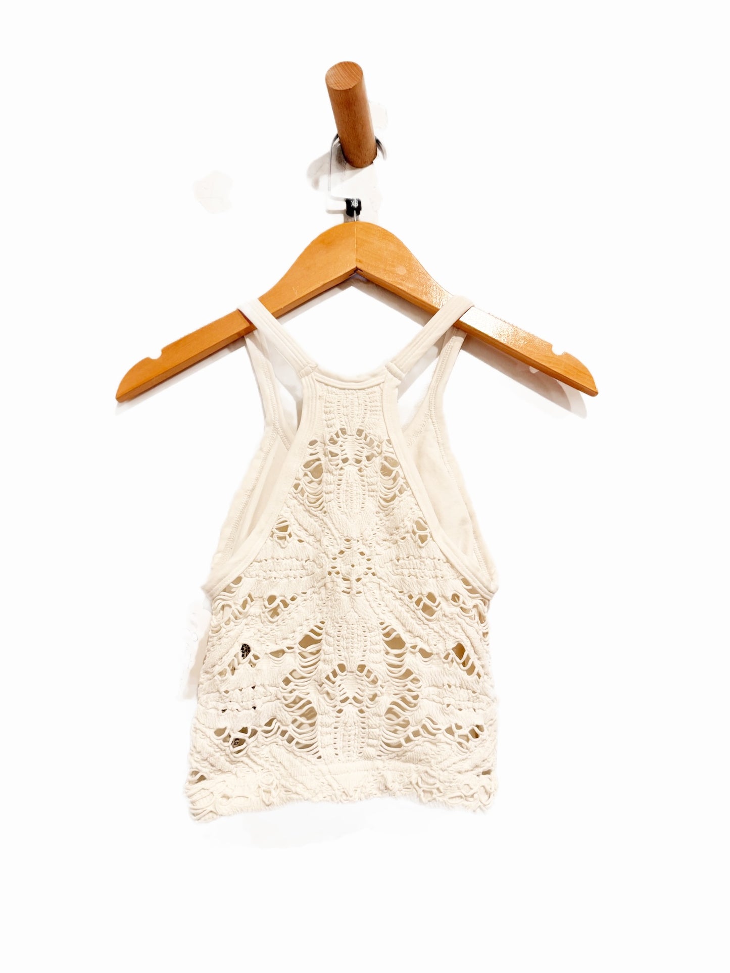 Free People Happiness Runs Floral Crop Tank in Ivory - XS/S