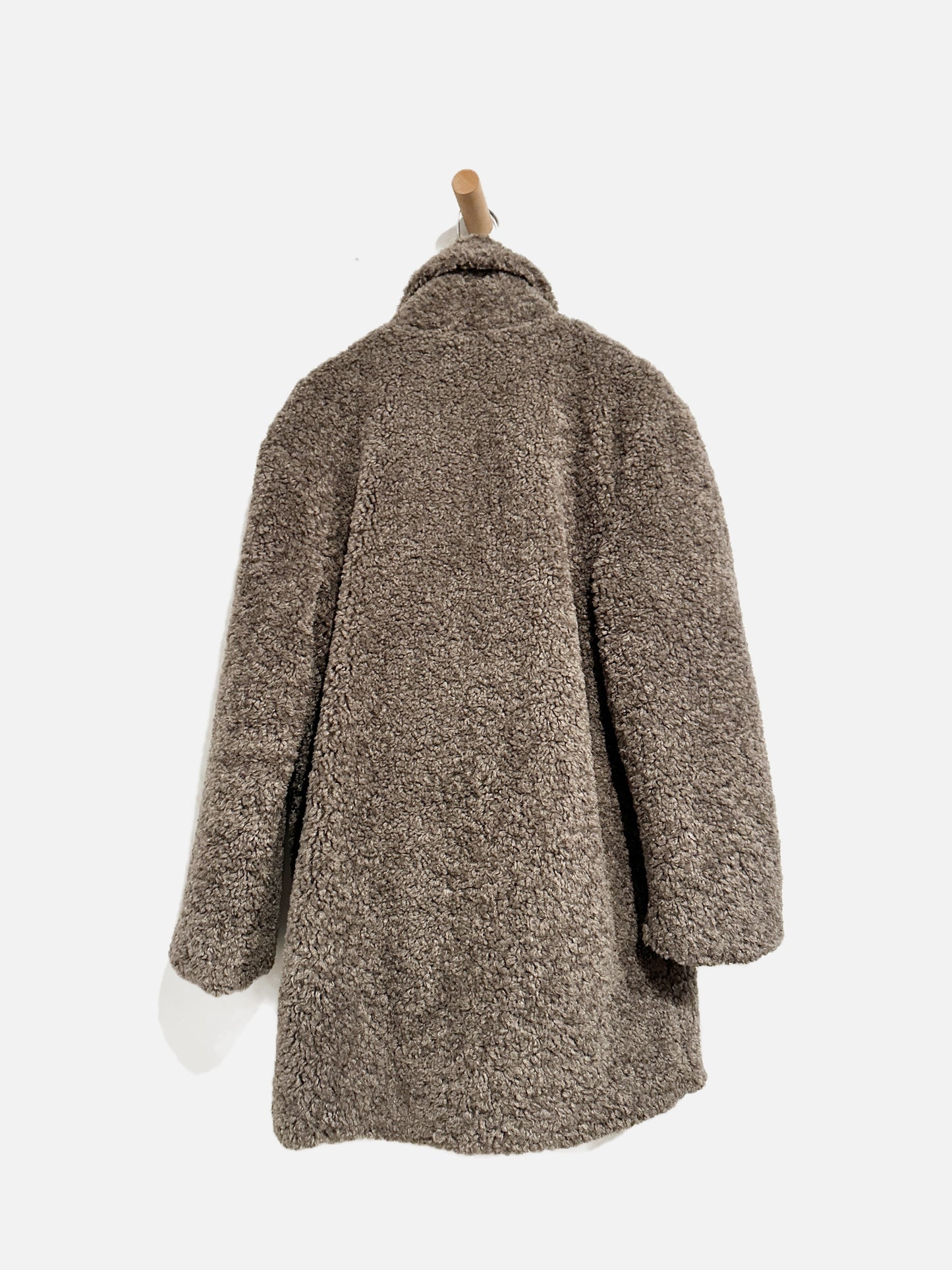 Lush Gray Shearling Coat - Small
