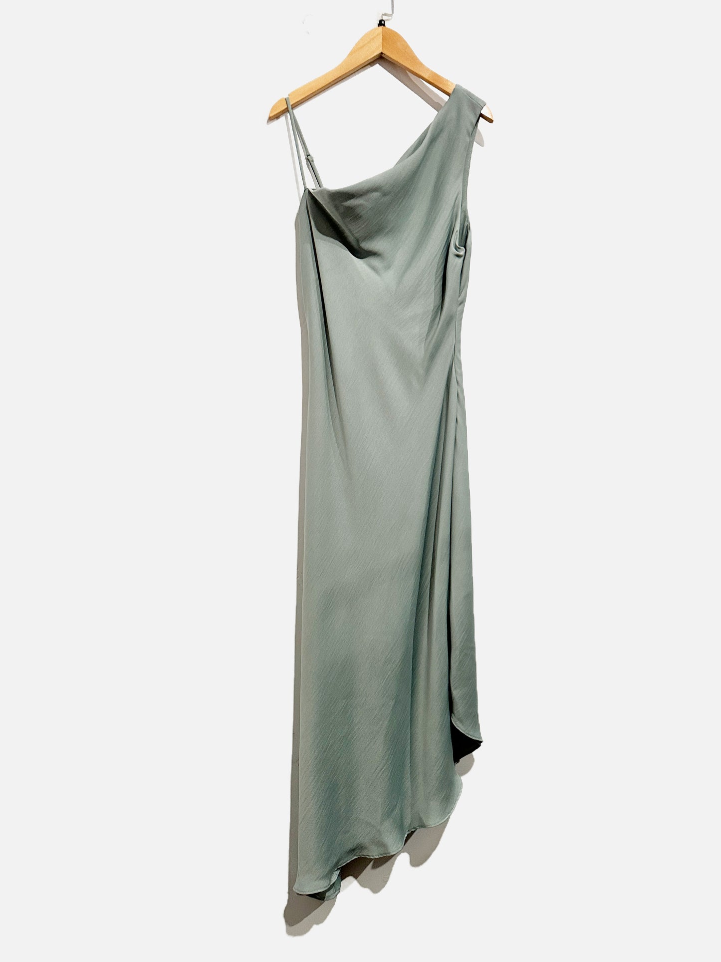 Lulus Green Asymmetric Midi Dress - Medium
