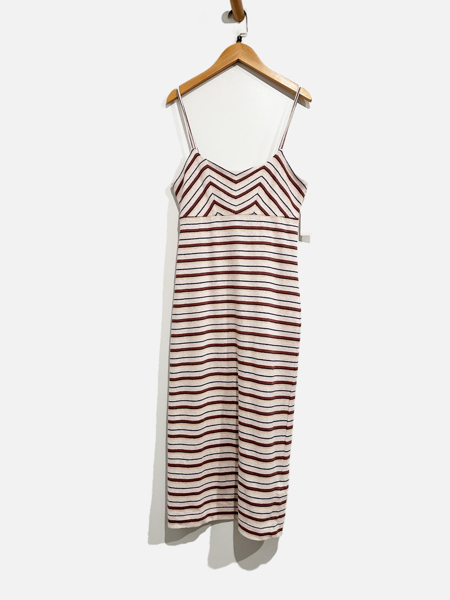 Soft Joie NWT Beige Stripped Midi Dress- Small