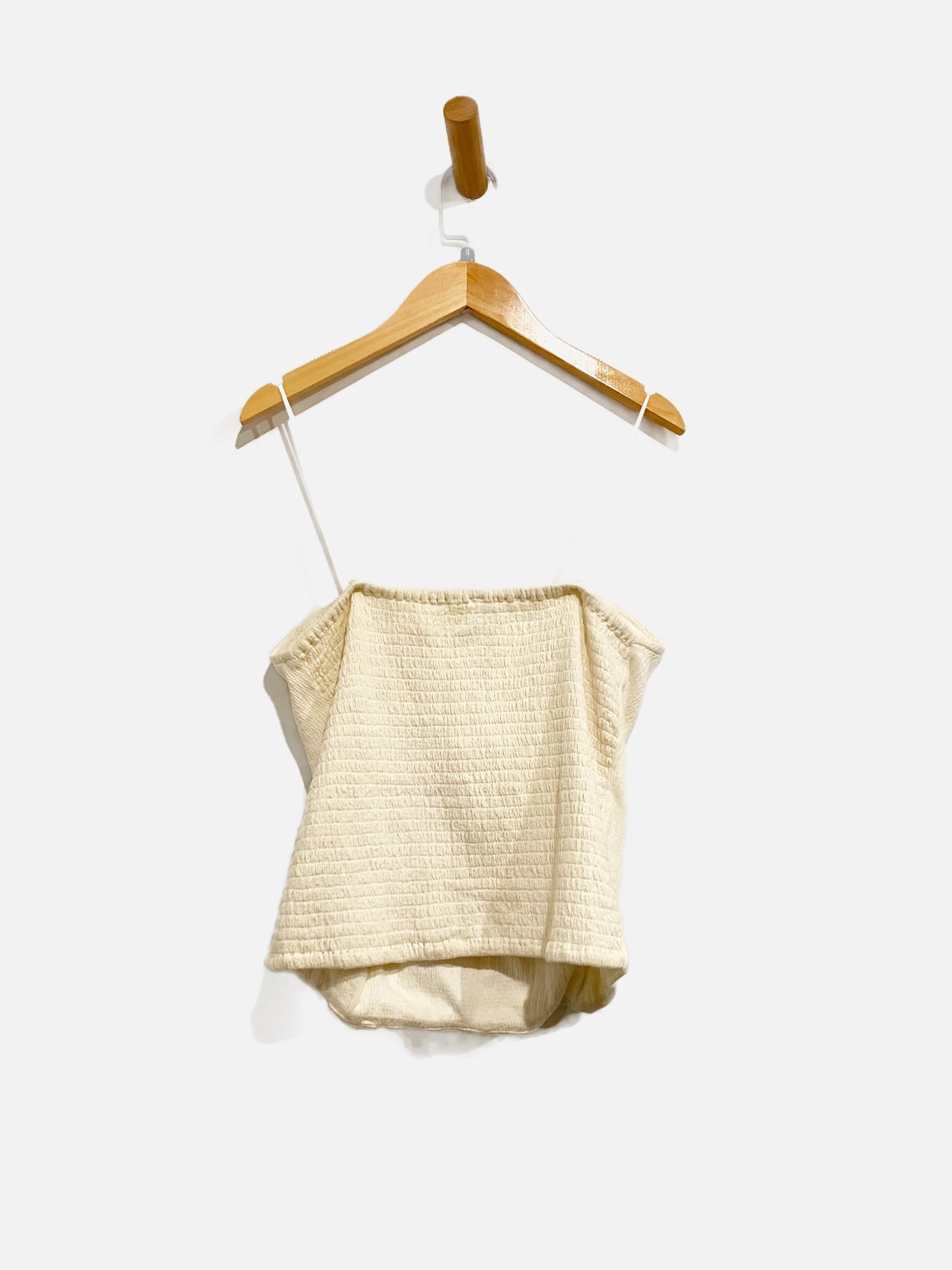 Anthropologie Porridge Cream Smocked Sleeveless Top - Small