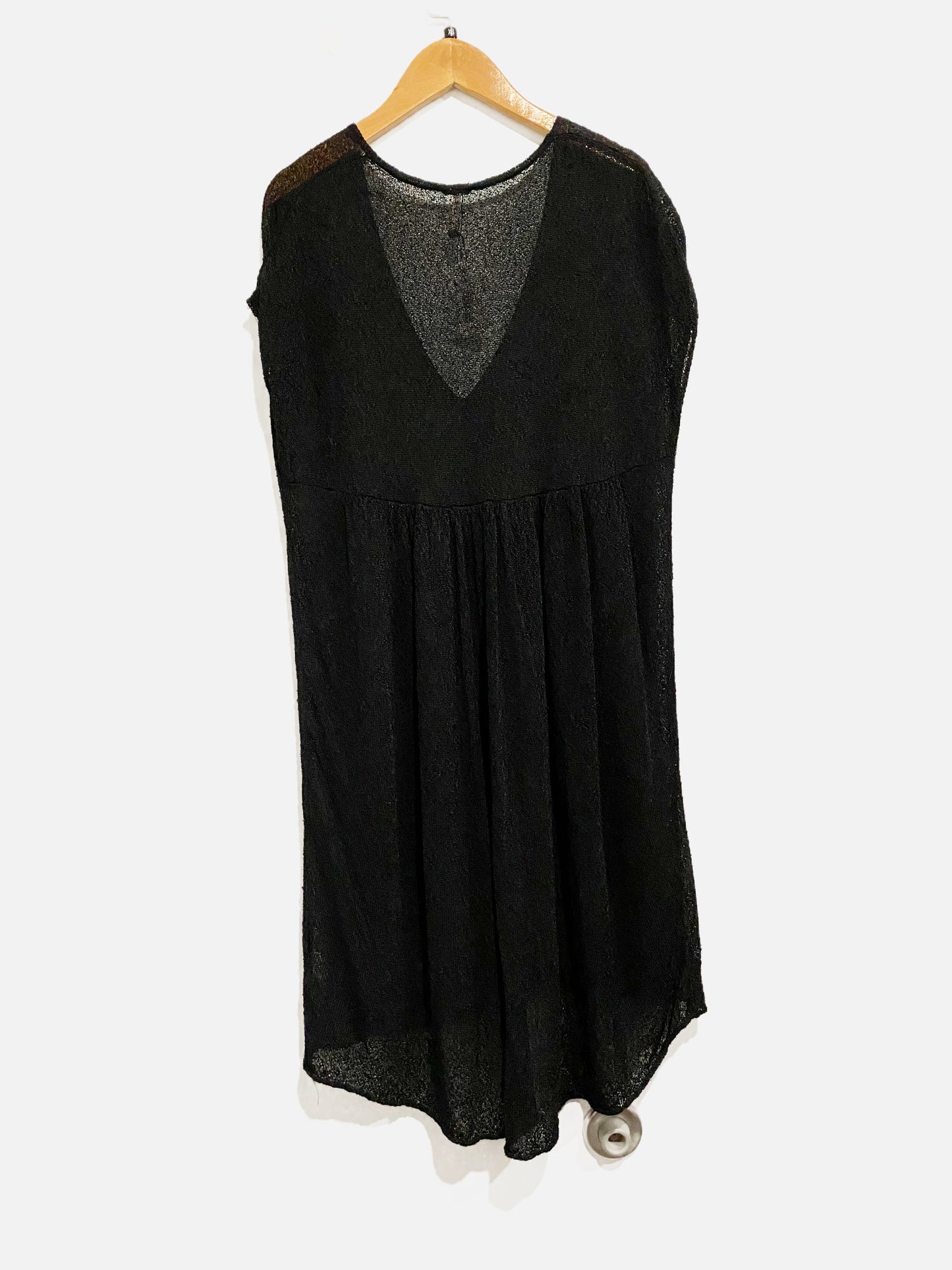 Free People Take it Easy Black Sheer Tunic - XS