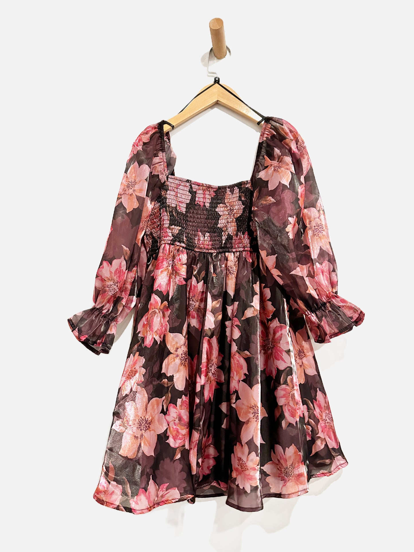 Thirty/Thirty NWT Purple Floral Mini Dress - Medium