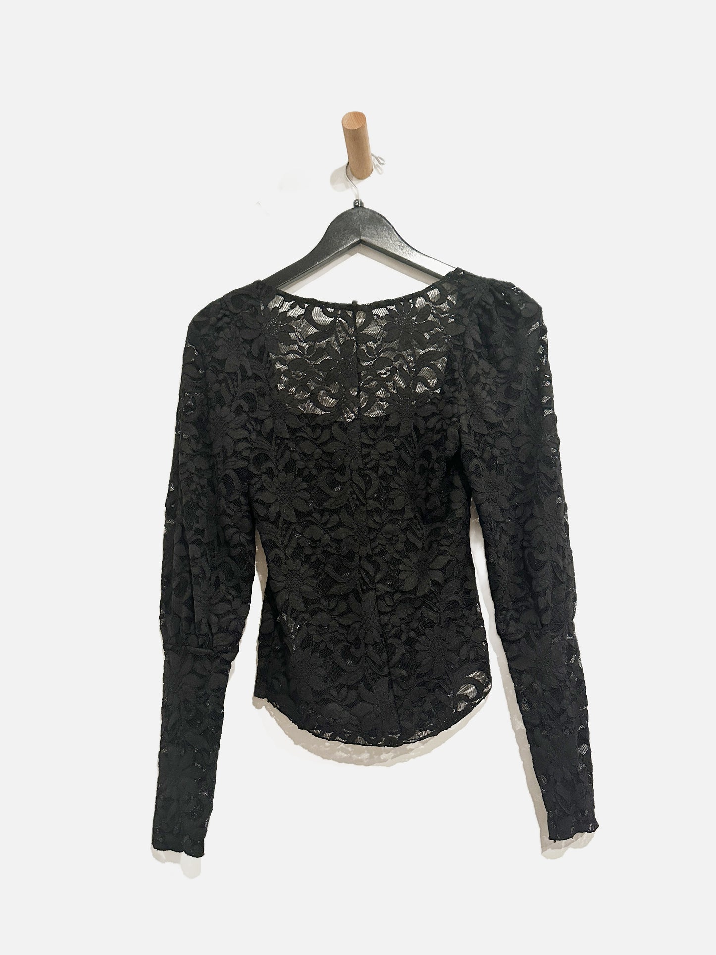 Free People Black Lace Top - Small