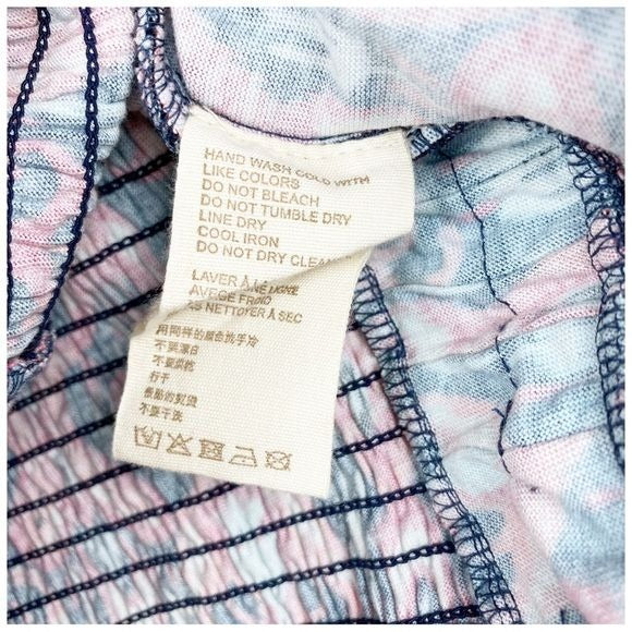 Anthropologie Let Me Be Smocked Cop Top Size Large