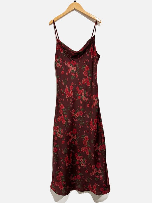 Altar’d State Purple Floral Midi Dress - Medium