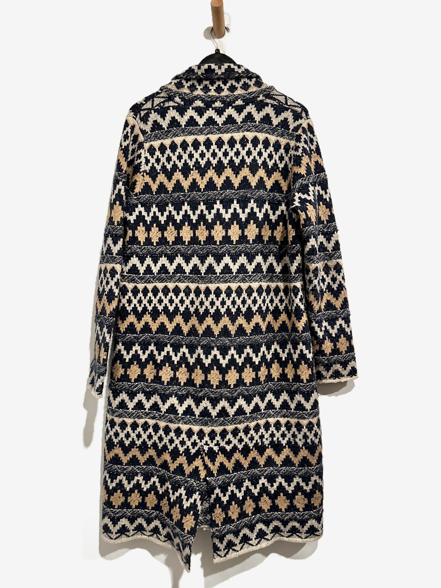 Lovestitch Alex Chevron Jacquard Coatigan - Large